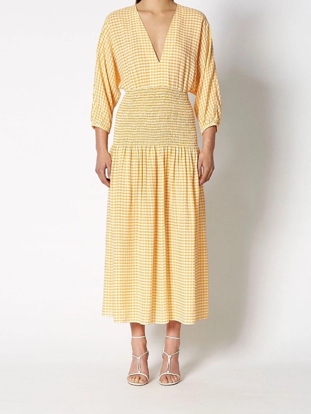 LOEFFLER RANDALL dress  Yellow  Gingham S